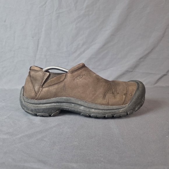 KEEN Men's Ashland Brown Leather Slip-On Loafer Mule Work Shoes US 10 - Picture 1 of 9